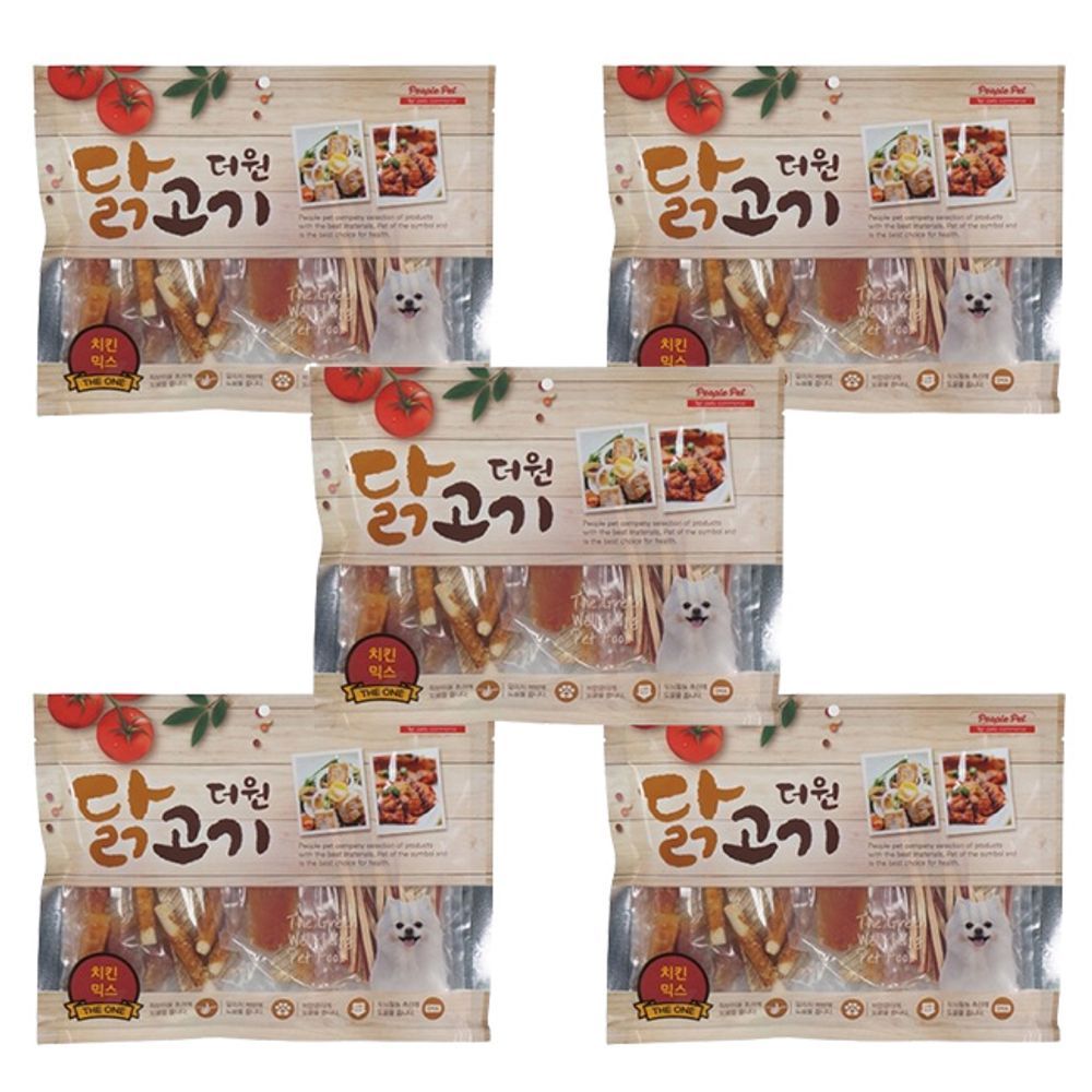 강아지 닭고기 간식 일상 믹스 300g 5P 반려견 육포