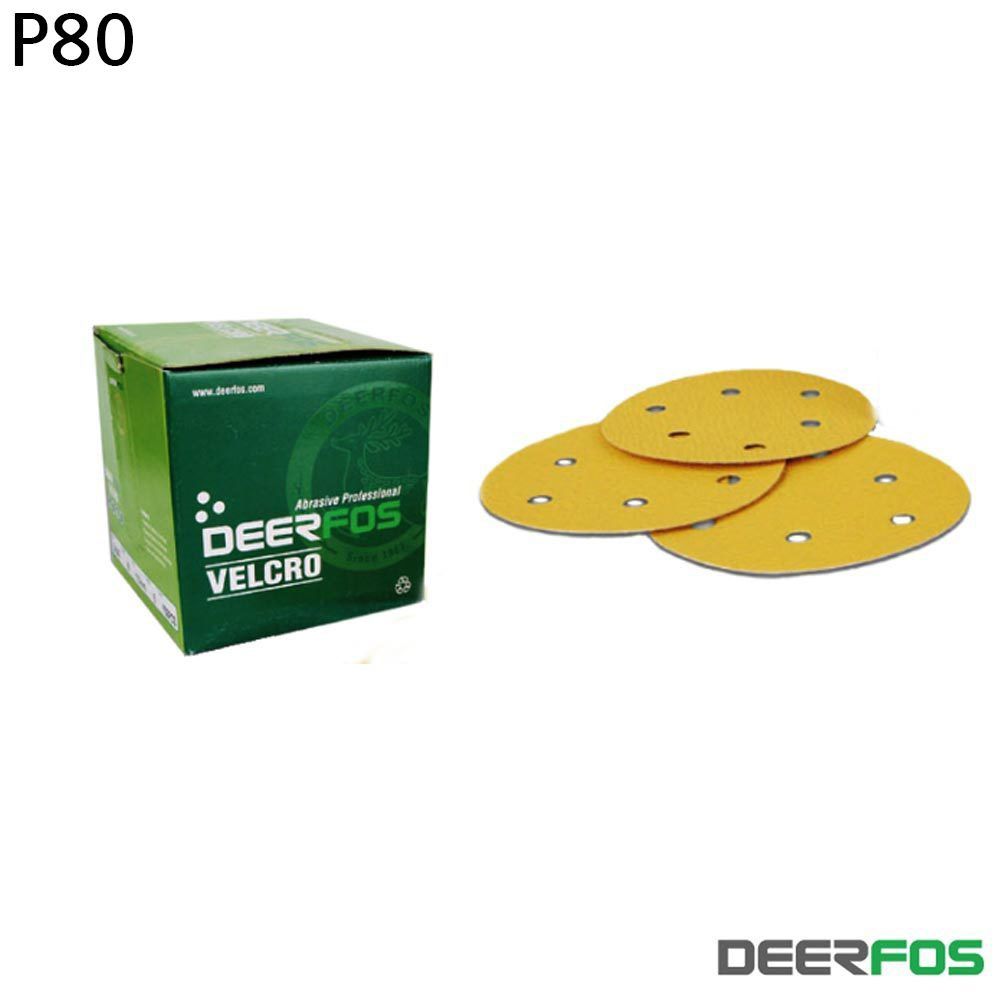 흡진 사포 샌드 페이퍼 80방 125mm 100 매입 6h