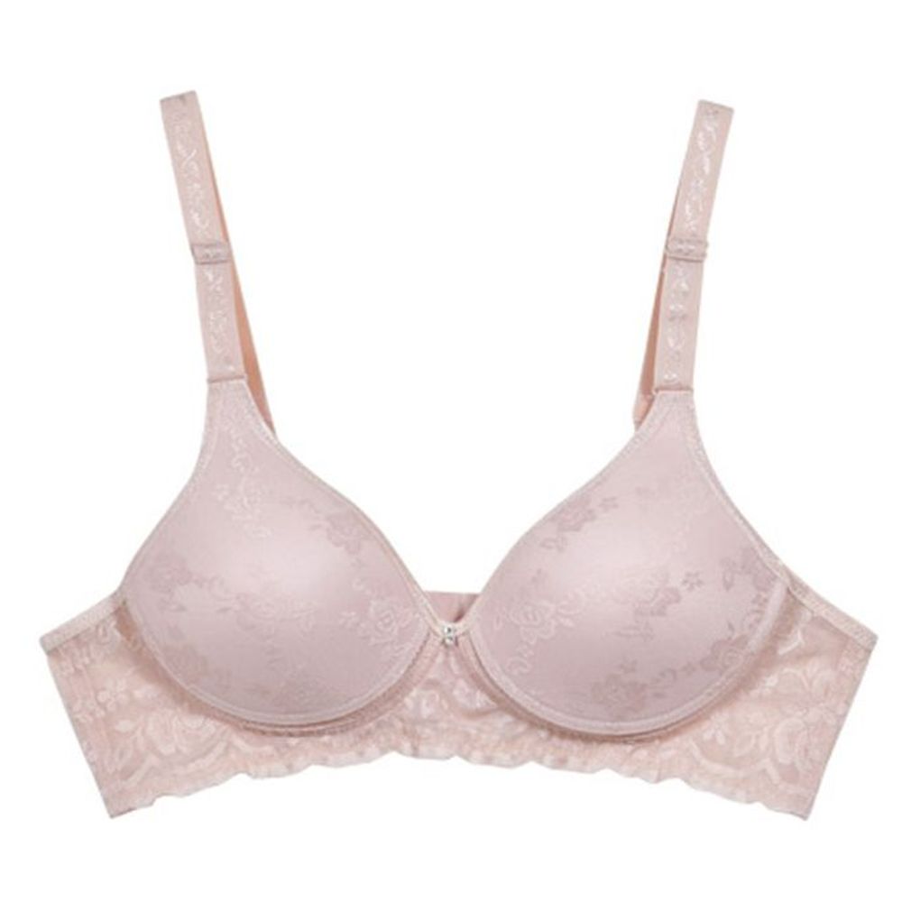 오프숄더 여성속옷 노와이어 B컵 은은한 패턴
