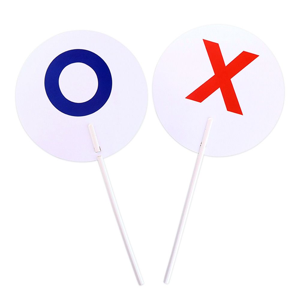 OX 양면 부채 (100개) 퀴즈 놀이 단체 행사 이벤트