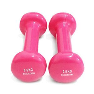 아이티알,NE PVC 미용 아령 1kg (0.5 kg X2) 핑크 덤벨 근력 운동