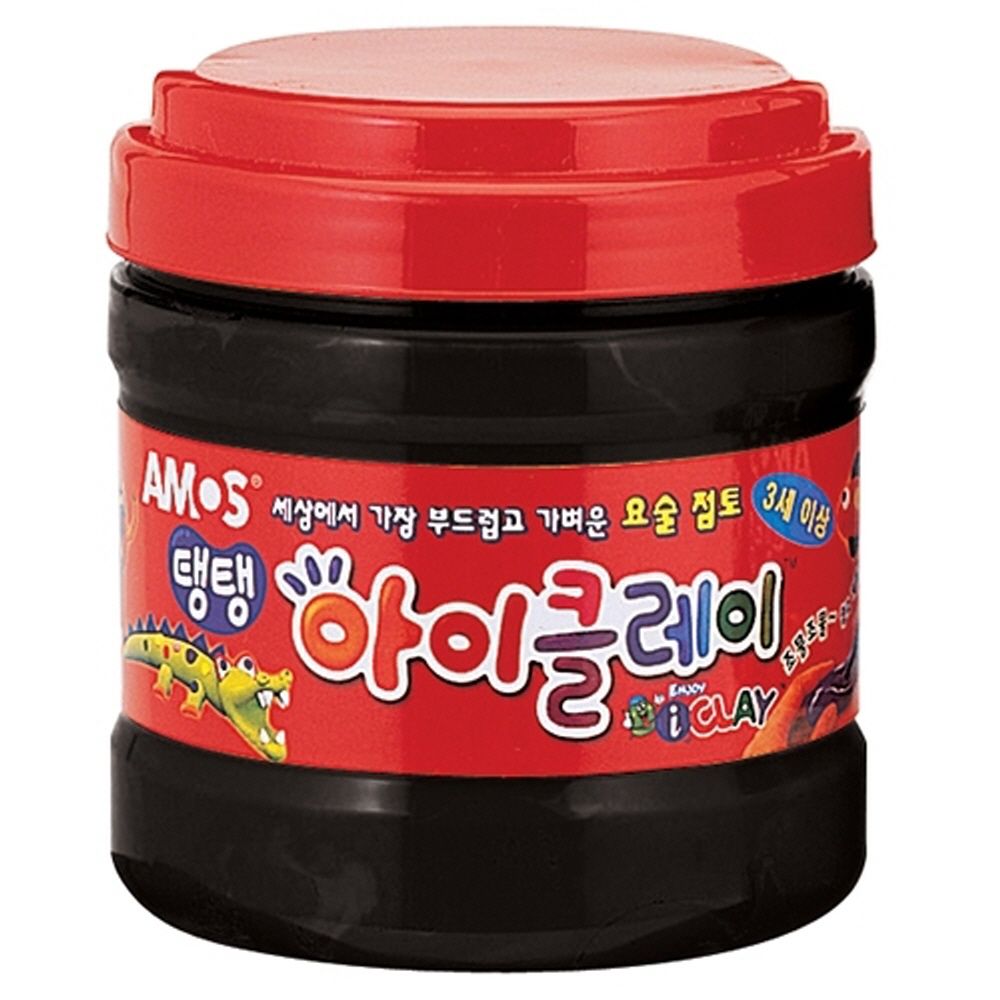 아모스 23000 탱탱아이클레이 400g 검정 버켓 1개입