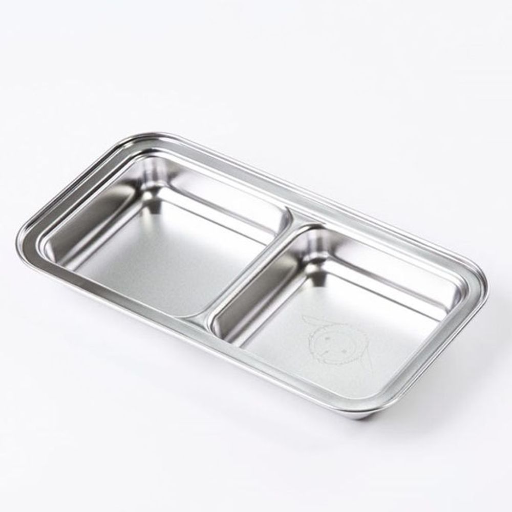 스텐 식판 과일 쟁반 나눔접시 간식쟁반 트레이 2구