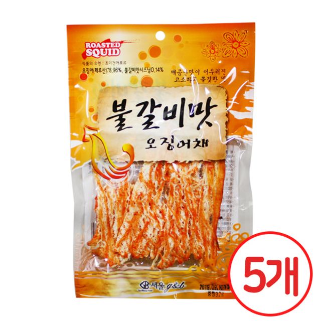 서울 불갈비맛 오징어채 32gx5봉지