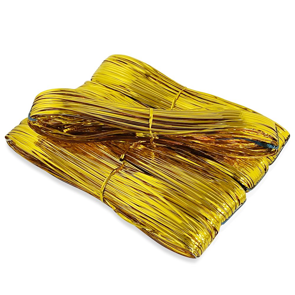 푸른들 칼라타이(금색) 포장용 빵끈 봉지끈 코팅철사