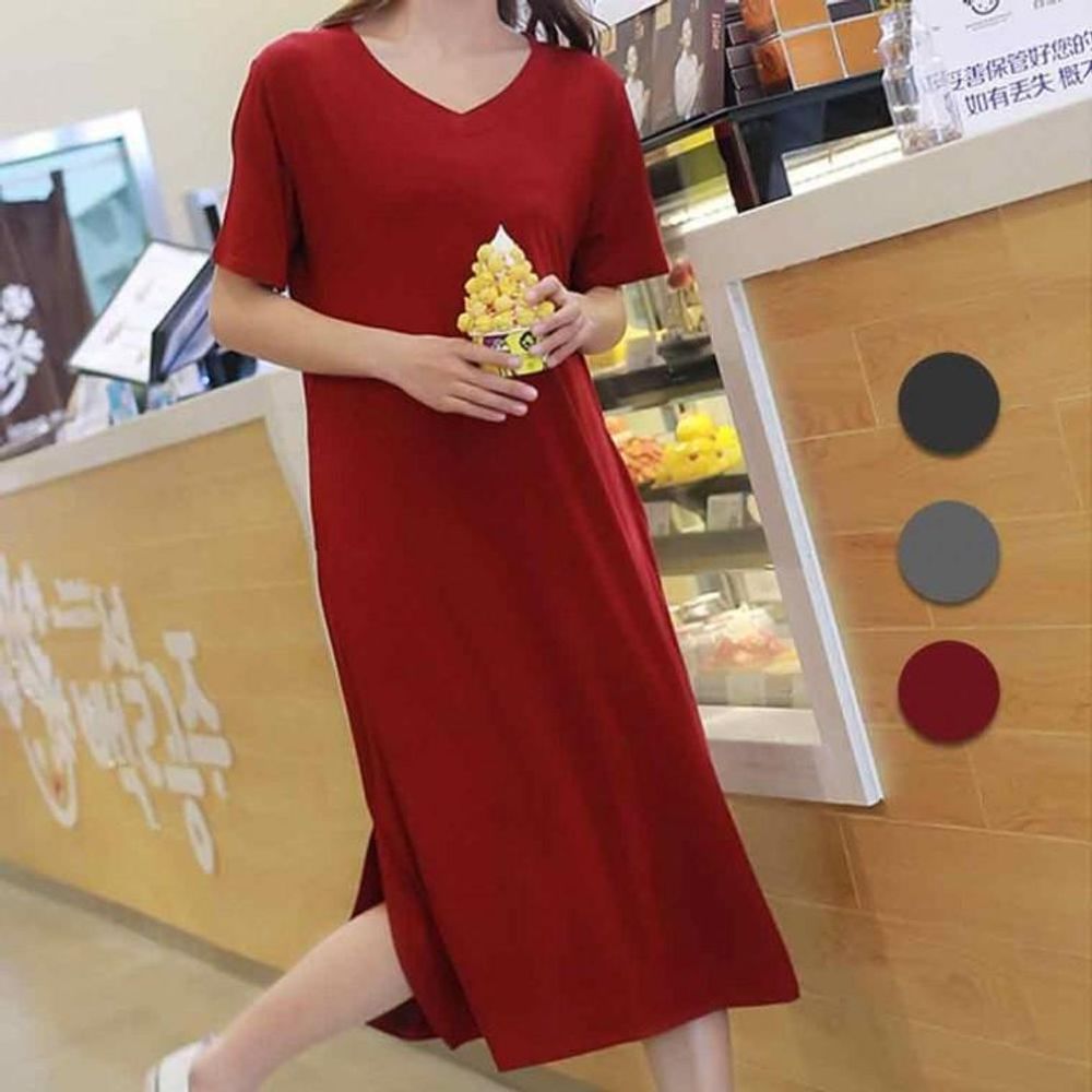 여성롱 잠옷 수면 예쁜 홈원피스 면원피스 루즈핏 홈