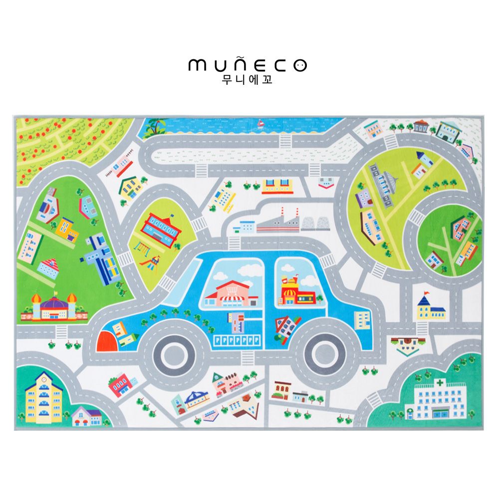 MUNECO TOWN 극세사 아이방러그 플레이러그