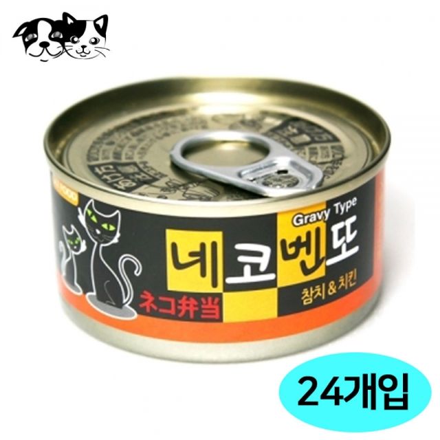 테비 네코벤또 참치치킨 (80g x 24개입) 1박스 (고양