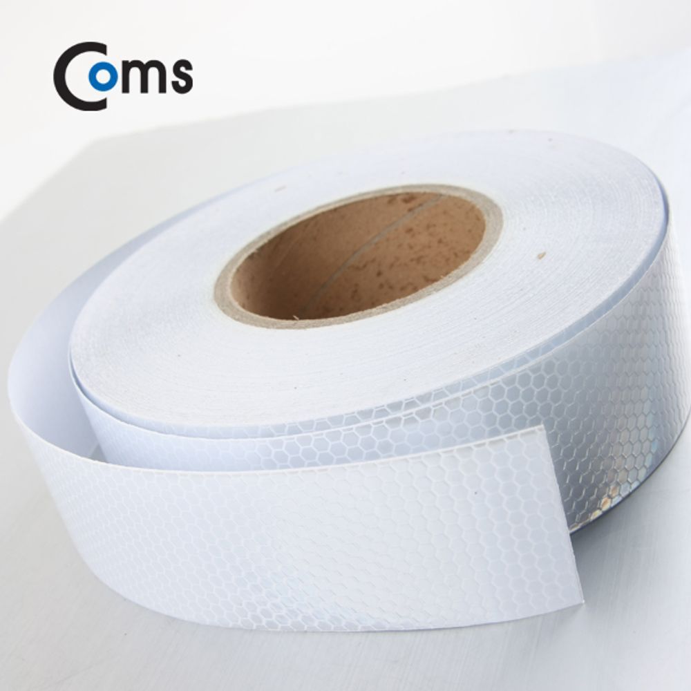 안전 형광테이프(화이트)5cm x 50M 반사 스티커-흰색