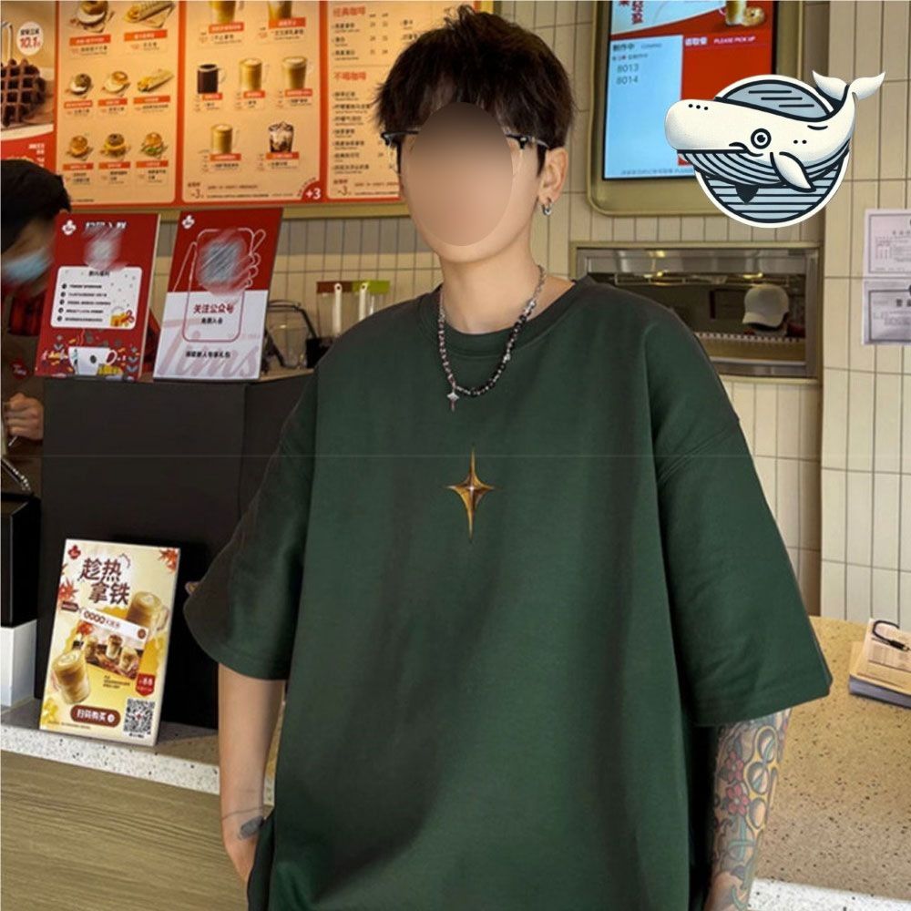 남성 스트릿룩 루즈핏 프린팅 티셔츠 여유로운