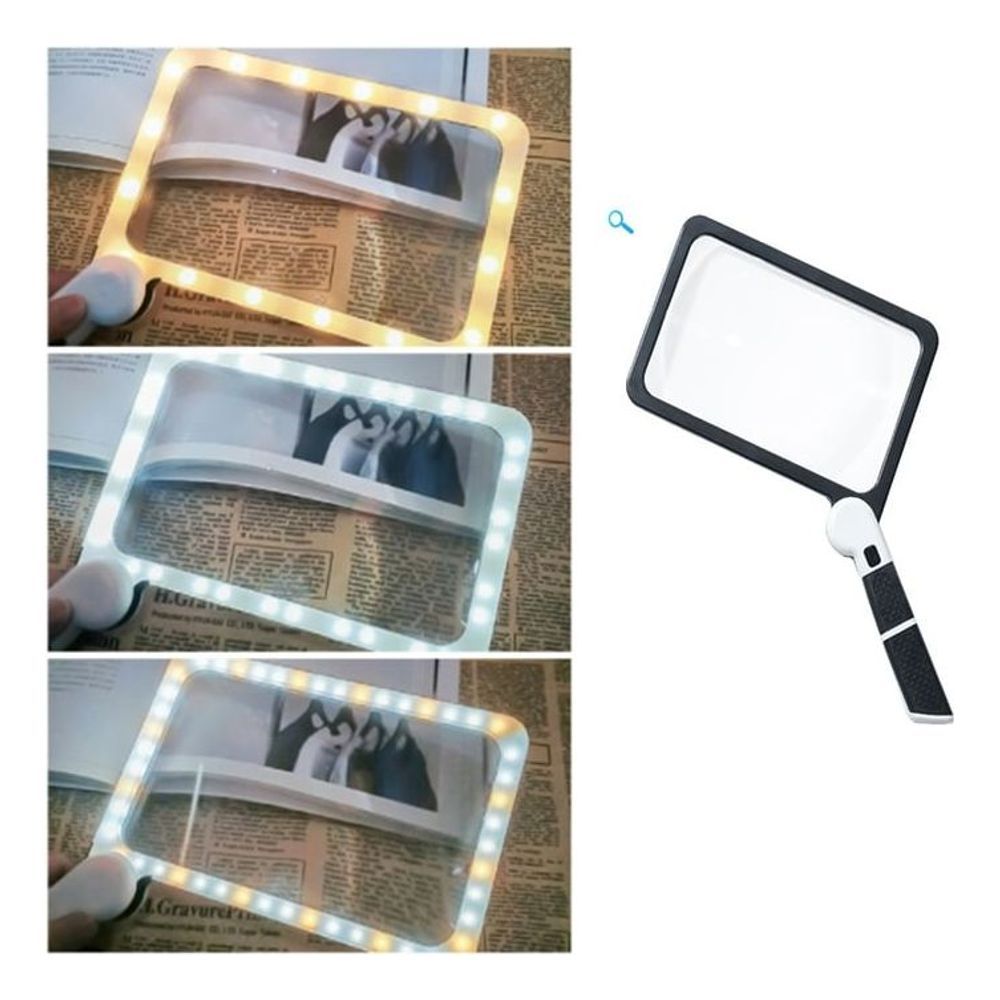 접이식 돋보기 휴대용 기본 LED 데이 선물 독서용