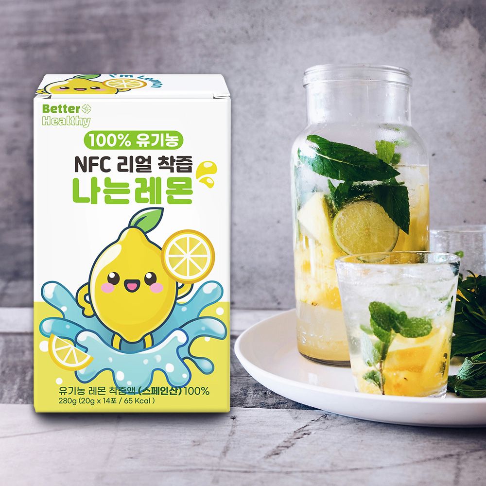 NFC착즙 나는레몬 유기농 레몬수 레몬즙 스틱 1박스