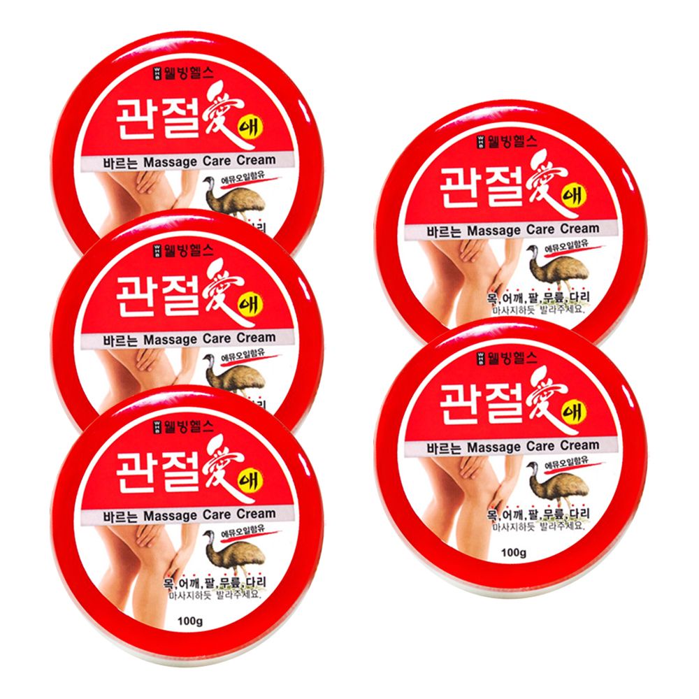 웰빙헬스 관절애 바르는 마사지크림 100g 5개 에뮤오