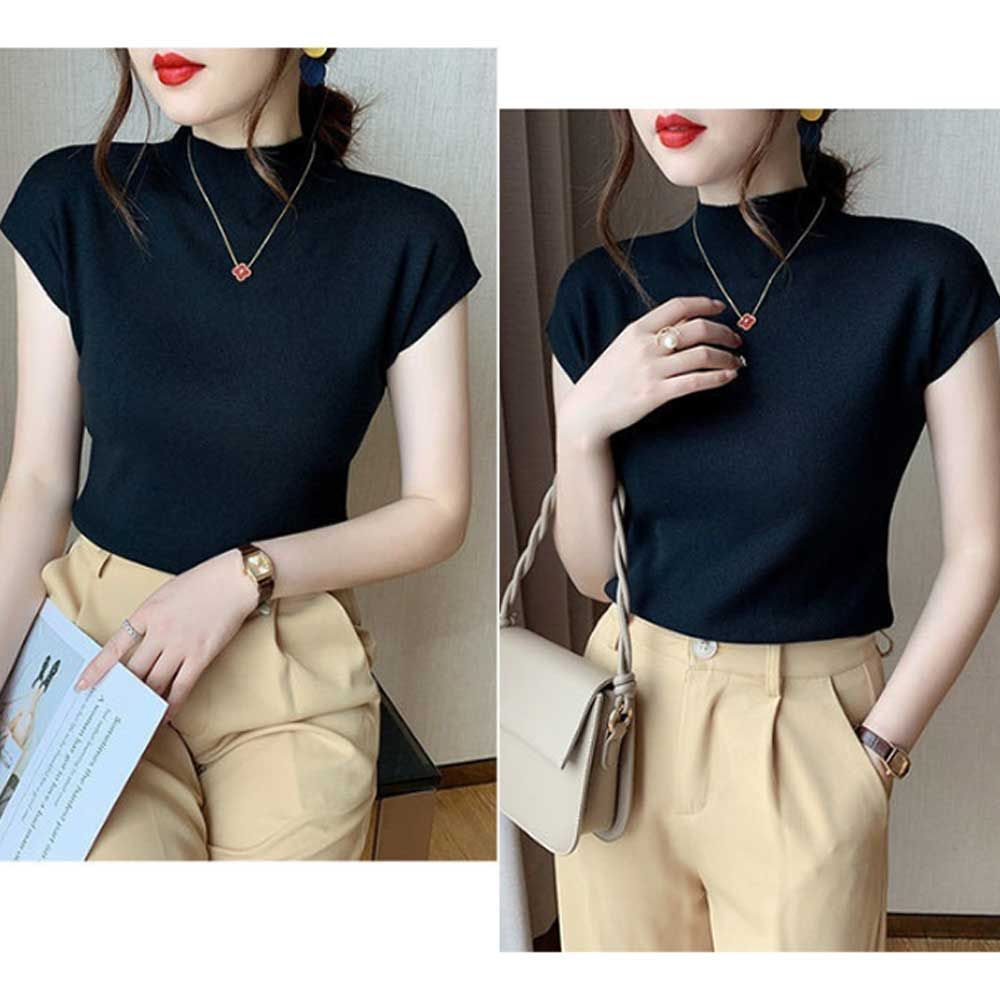 검정 룩 E 탑 데일리 스타일 코디 셀러허브