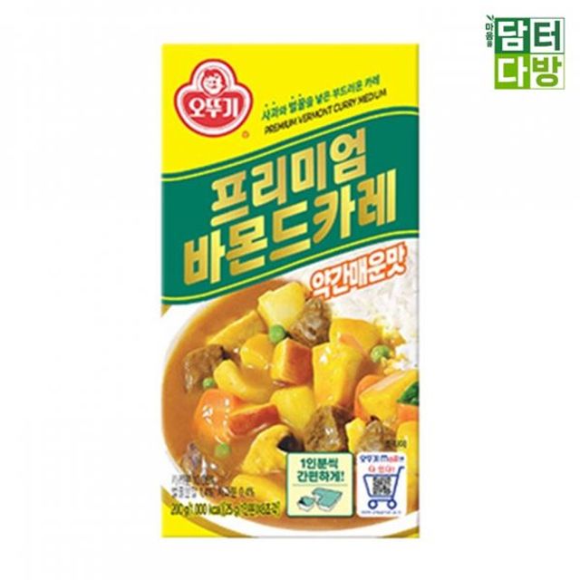 오뚜기 x 4개 고형 바몬드카레 200g 약간매운맛 오뚜