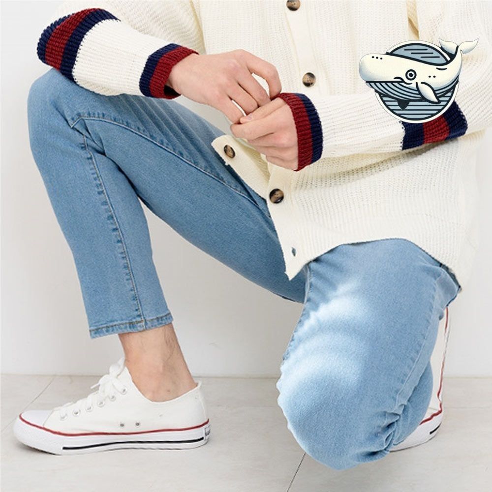 편안한 남자 슬림 청바지 데일리 빅사이즈 연청