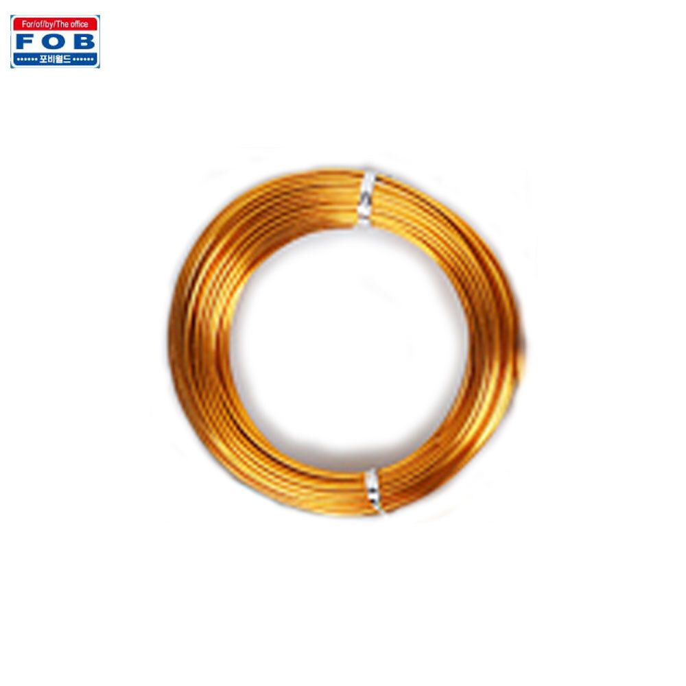 포비 와이어 공예 칼라철사 두께 2.0mm x 16M 금색