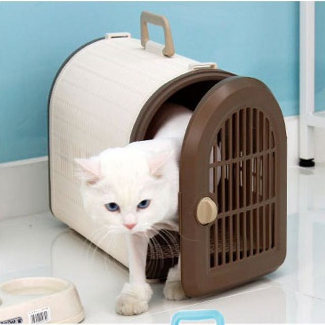 강아지 고양이 외출 이동장 캐리어 이동가방 핑크