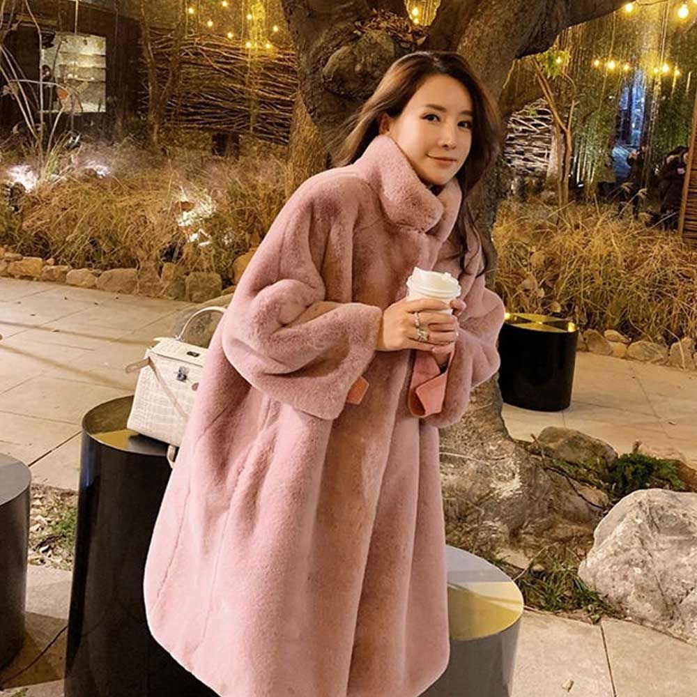 외출 밍크 자켓 여자 퍼 코디 코트 인조 데일