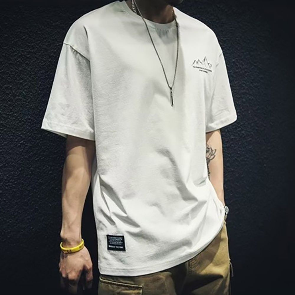 반팔티셔츠 남자 패션티셔츠 데일리셔츠 마운틴
