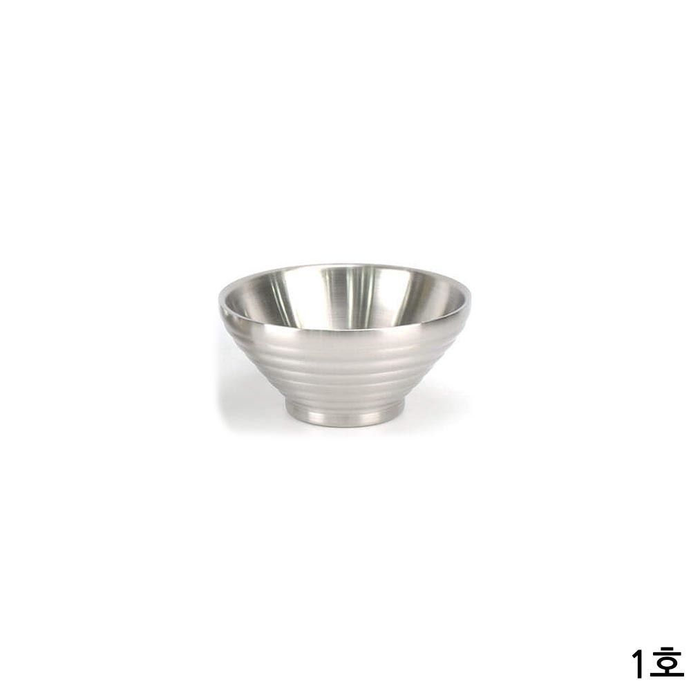 1호 스테인리스 빙수 볼 16cm 볼 이중 화채 그릇