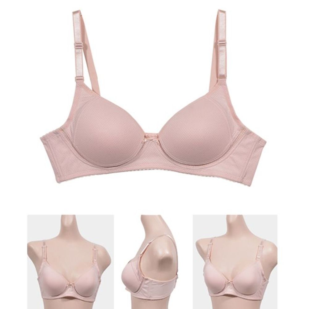 무늬 3 4컵 B컵 여성 셀러허브 브라 엠보