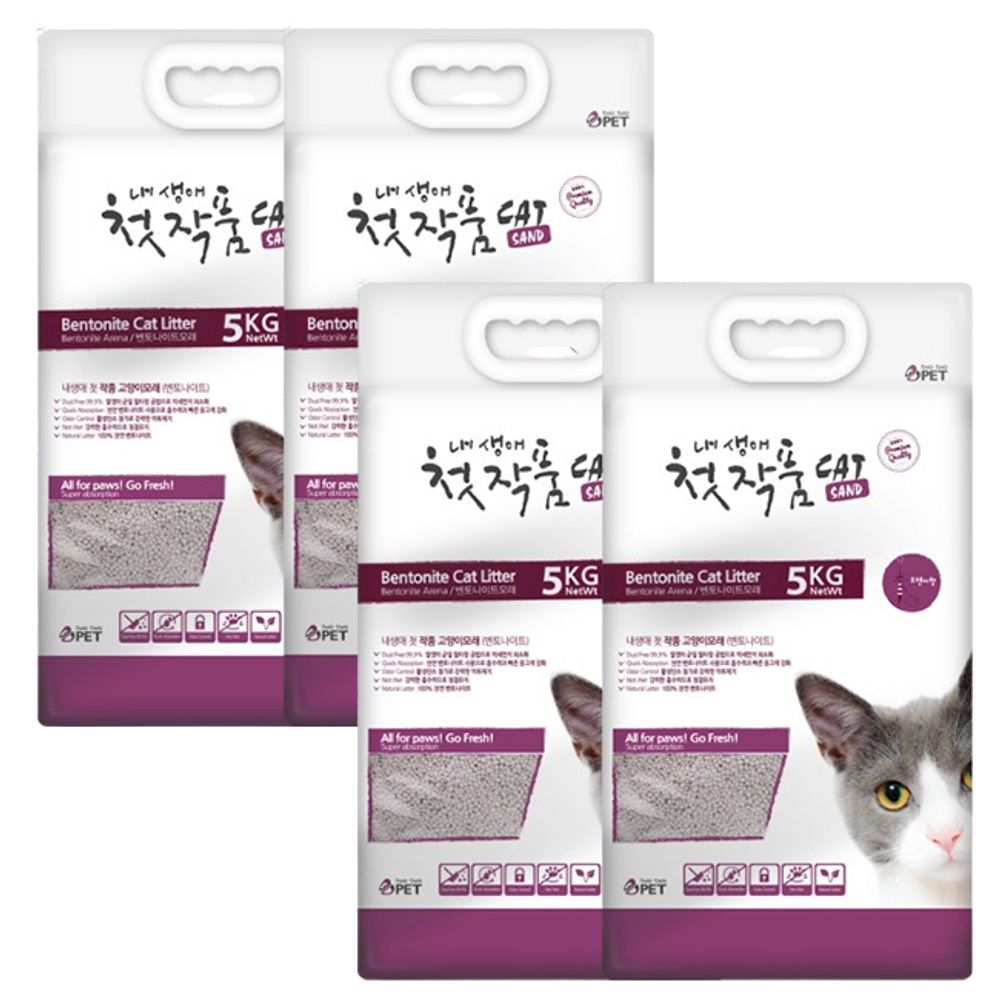 고양이 화장실 모래 라벤더향 5kg 4P 샌드 벤토나이트
