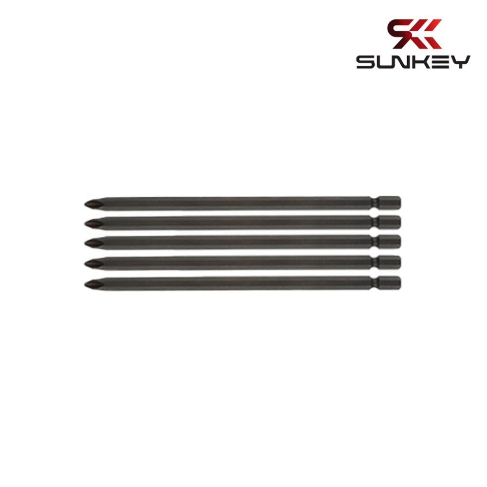 십자 충전드릴 육각 +PH2x6.35 150mm 단면비트 5pcs