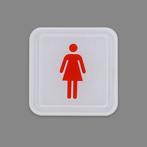아이티알,NE 사각 몰딩사인 여자 화장실 소형 아크릴 표지판 X3개