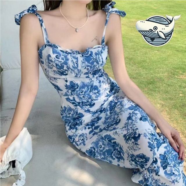 여름 바캉스 플라워 패턴 미니 원피스 소프트