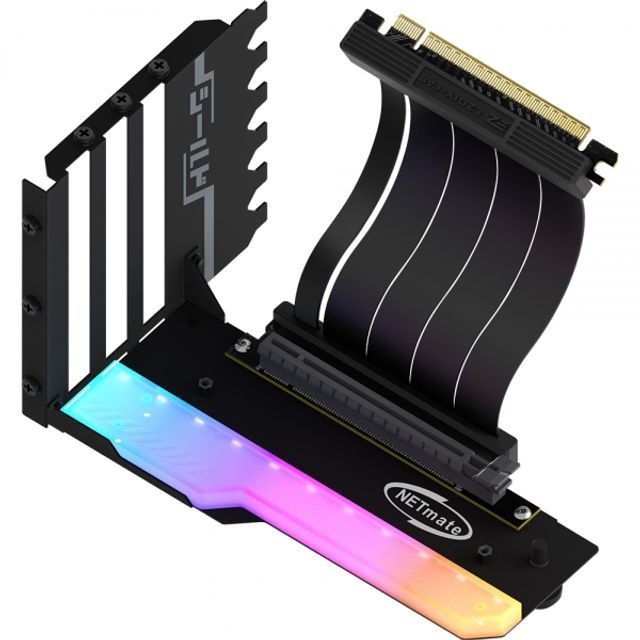 PCI-E 4.0 라이저 케이블 ARGB 지지대 키트 블랙EZDIY