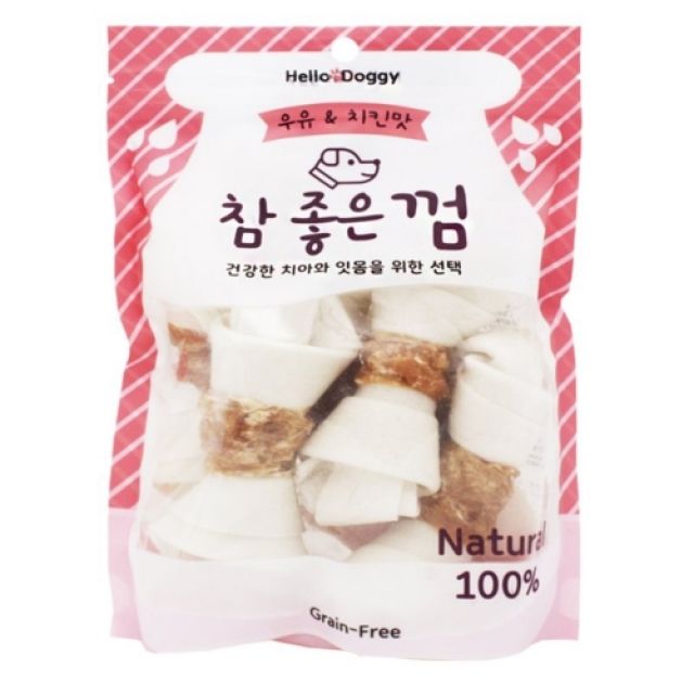 강아지간식 개껌 칭찬간식 훈련용 치킨 우유껌 6p x 6