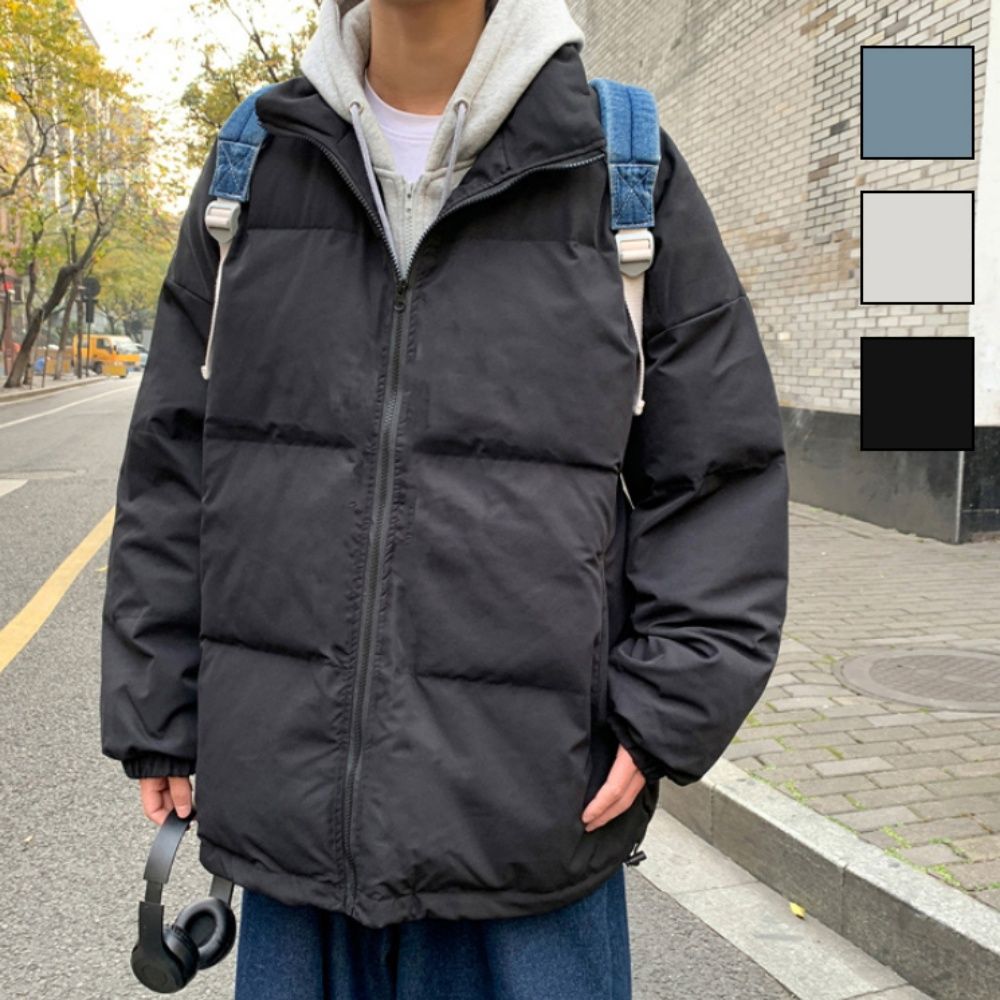 남성 깔끔한 베이직 기본 스타일 데일리 패딩 점퍼