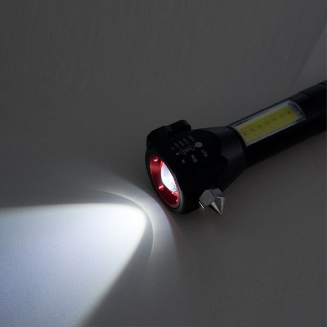 비상용 망치 LED 손전등 램프 후레쉬 랜턴 줌인아웃
