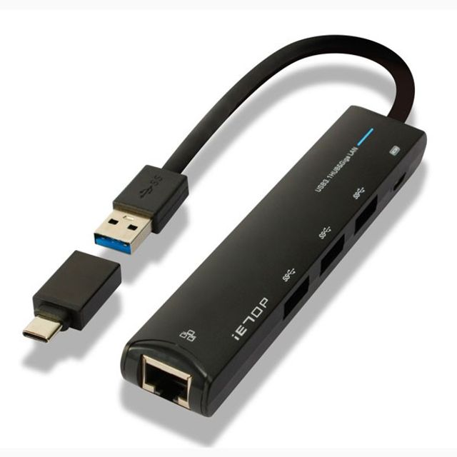 C타입 3.1 LAN포트+USB 3포트 허브(U3-RJ4501/이탑)