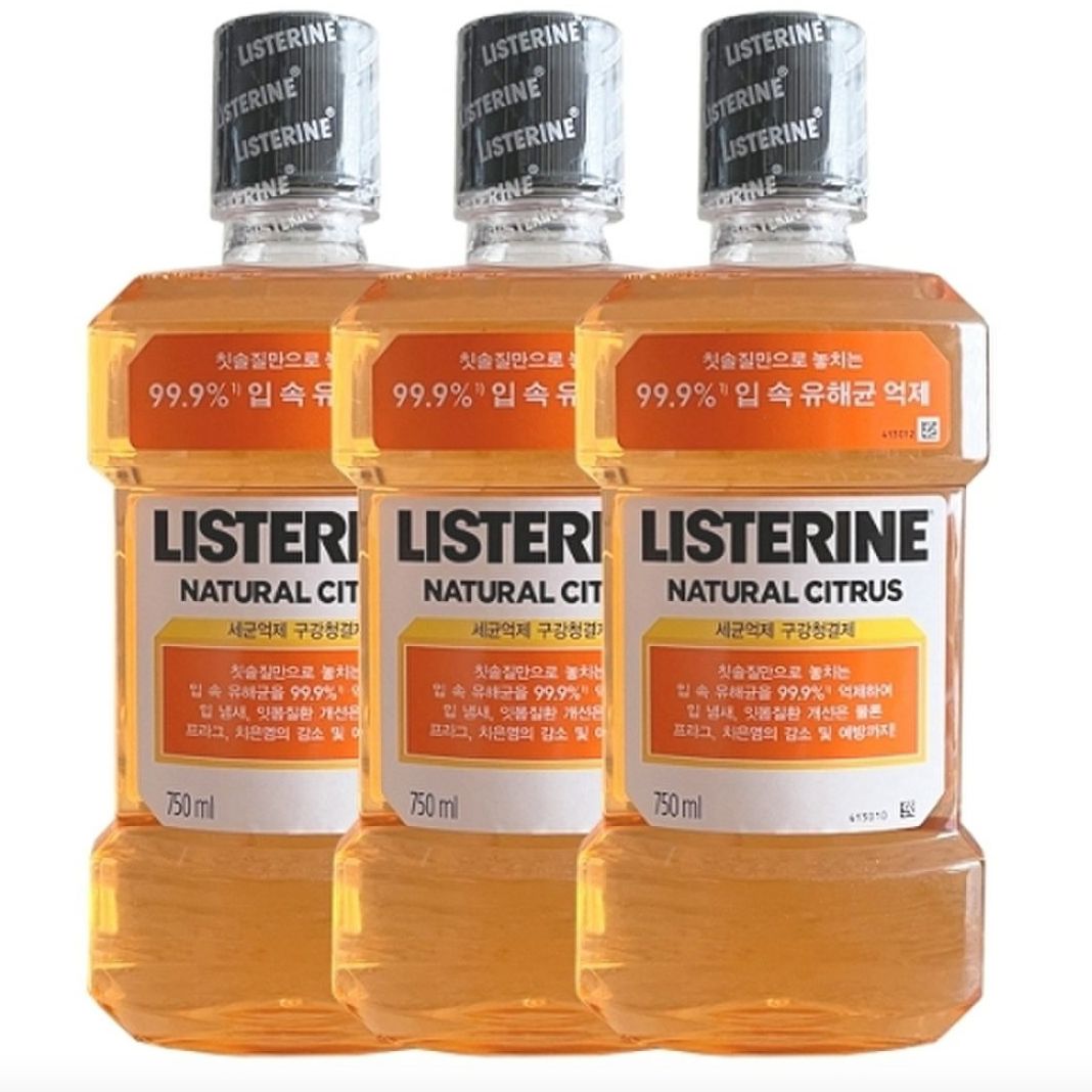 리스테린 750ml (내츄럴시트러스) 3묶음