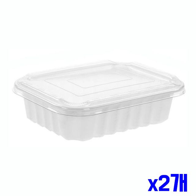 일회용 25p 사각 x2개 포장그릇용기 용기 900ml 일회