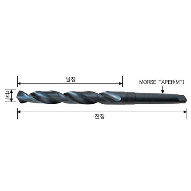 테이퍼드릴 MT4 47.0mm 235mm 380mm SKH 51 (M2)