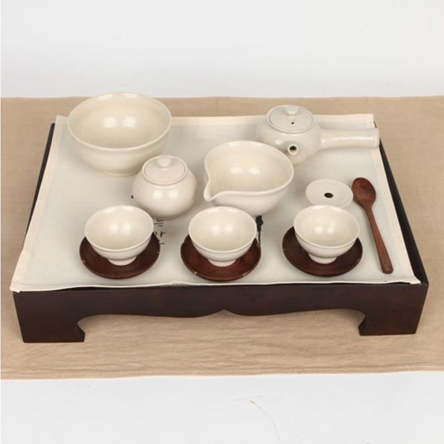 베이지 3인찻상 교육용 종합다기세트(유아용세트)