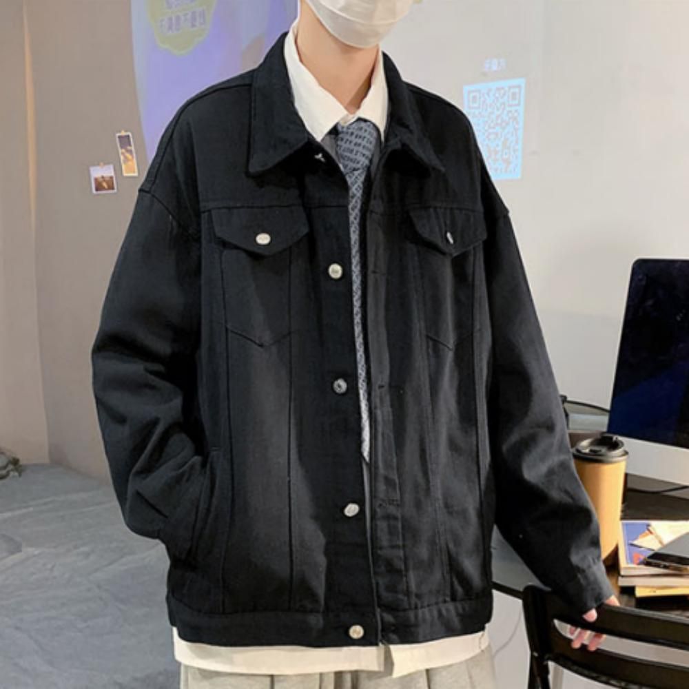 남자 청자켓 오버핏 트러커 아우터 데님 면점퍼 간절
