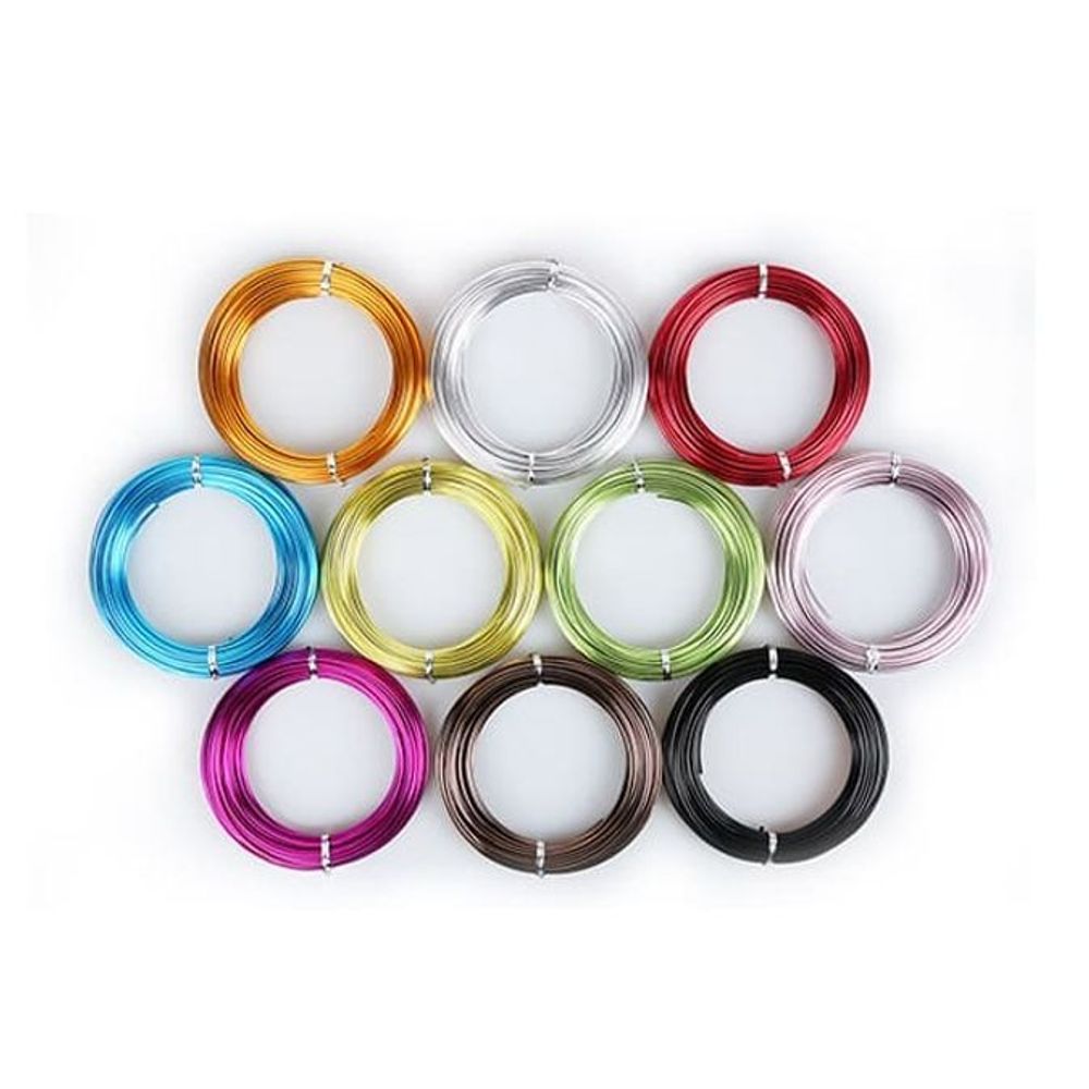 칼라 철사 알루미늄 와이어 아트 공예 철사 2mmx16M