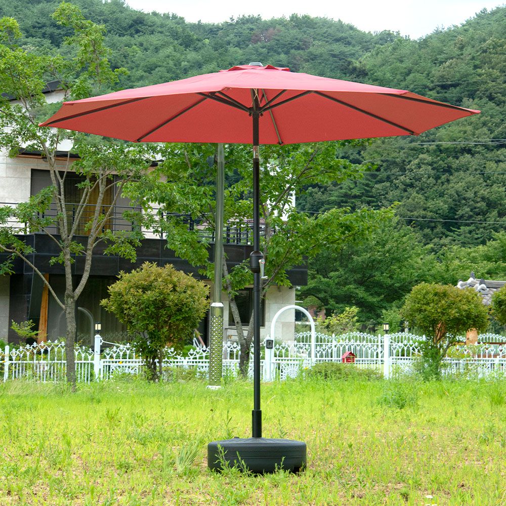 반자동 파라솔 2.7M 휴대용 비치 정원 테라스 낚시