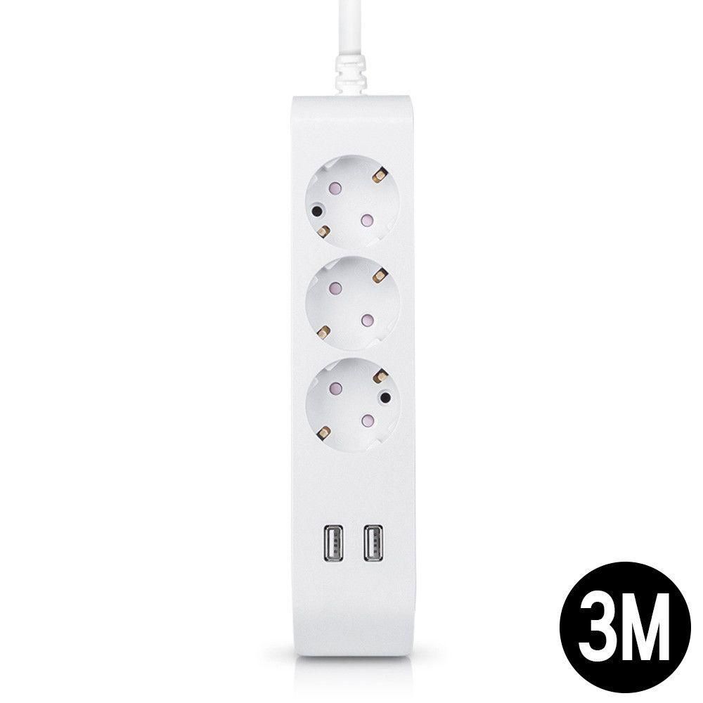 멀티탭 선이 굵어 안전한 USB 2구 일반멀티 3구3M 16A