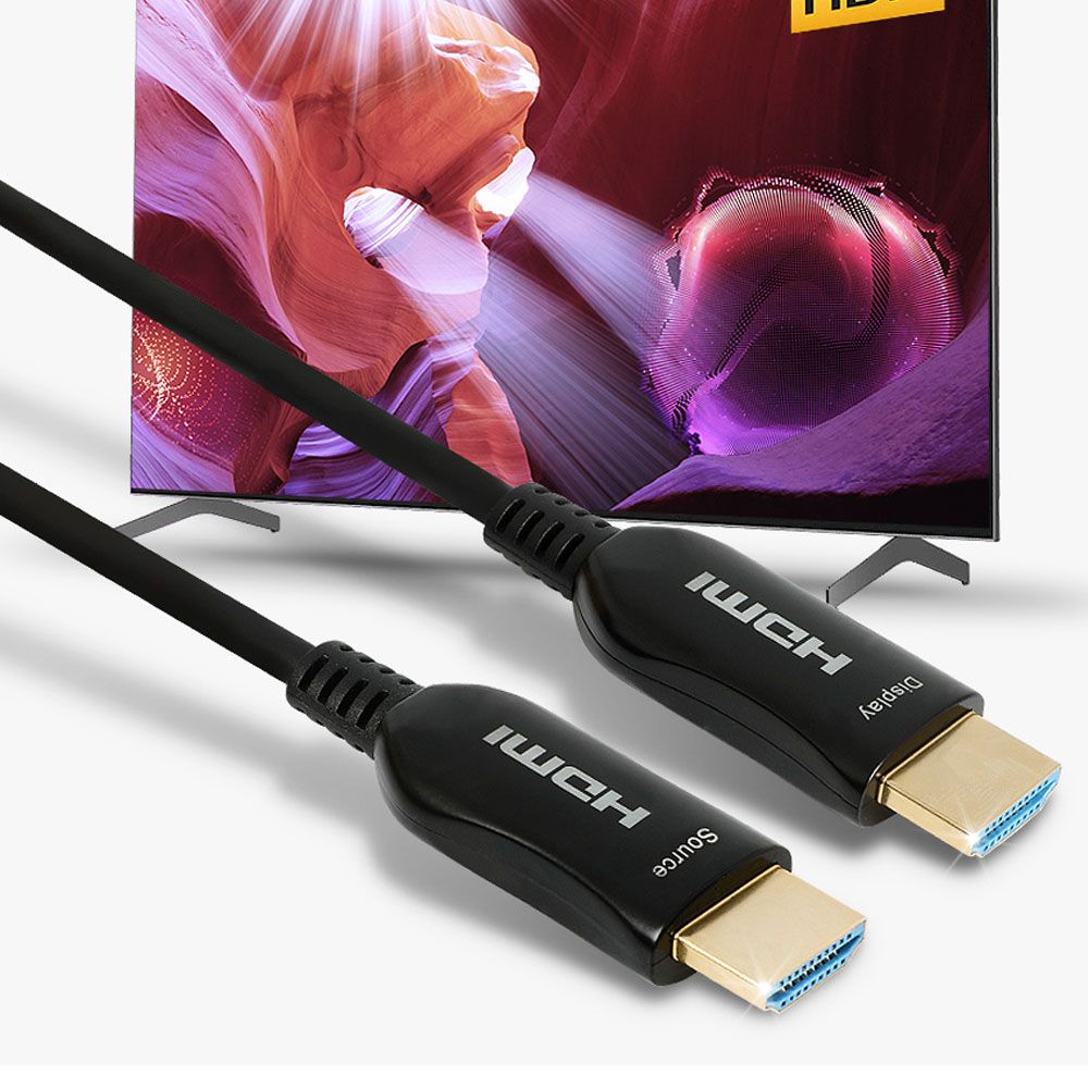 HDMI V2.0 하이브리드 광케이블 18Gbps 대역폭 15m