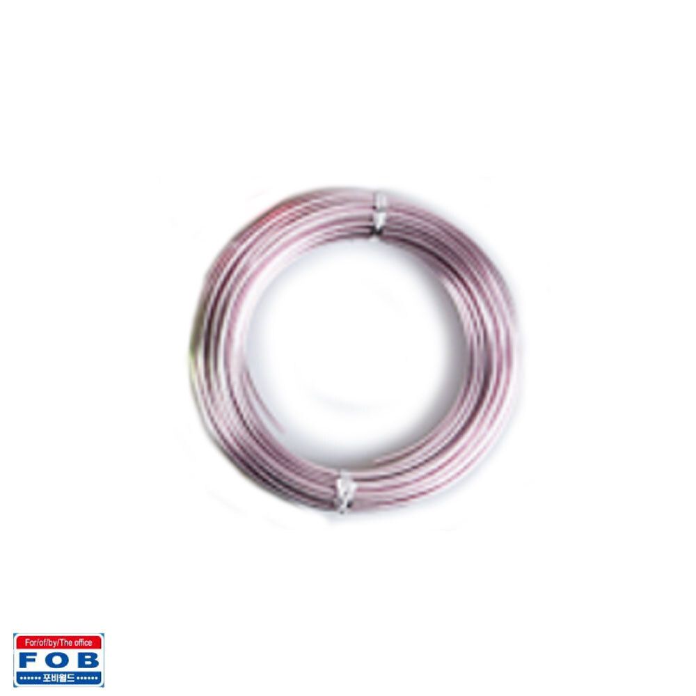 포비 와이어 공예 칼라철사 두께 2.0mm x 16M 분홍