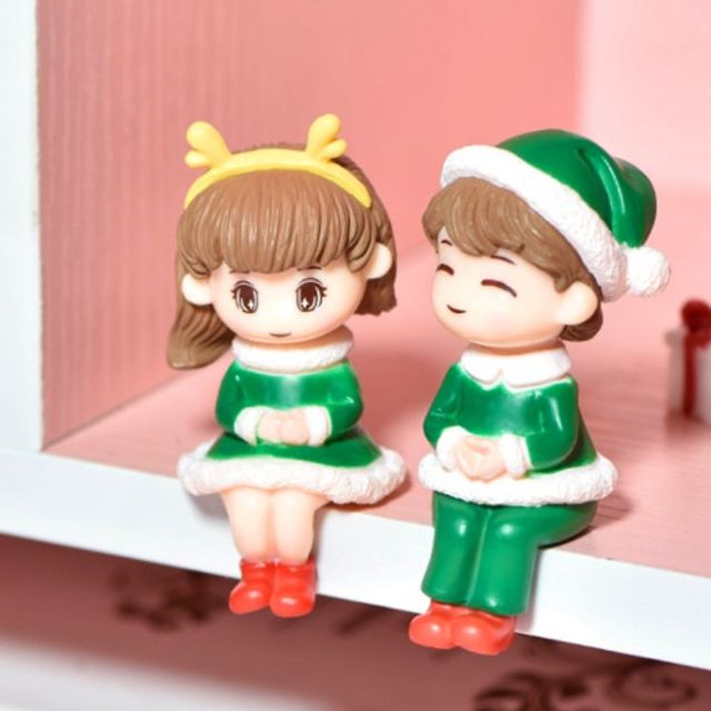 777 (미니어처) 녹색산타복 커플 100커플