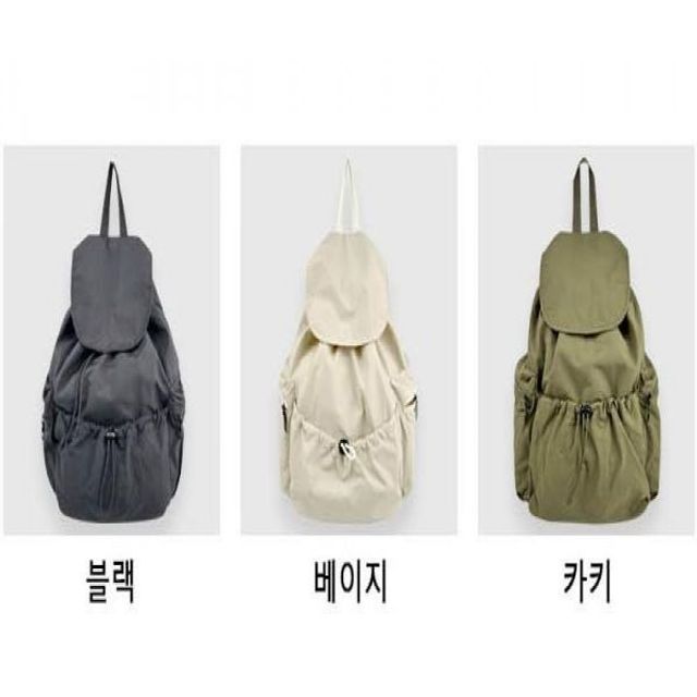 덮개 백팩 라운드 밴딩 스트링 스타일 빅사이즈 실용