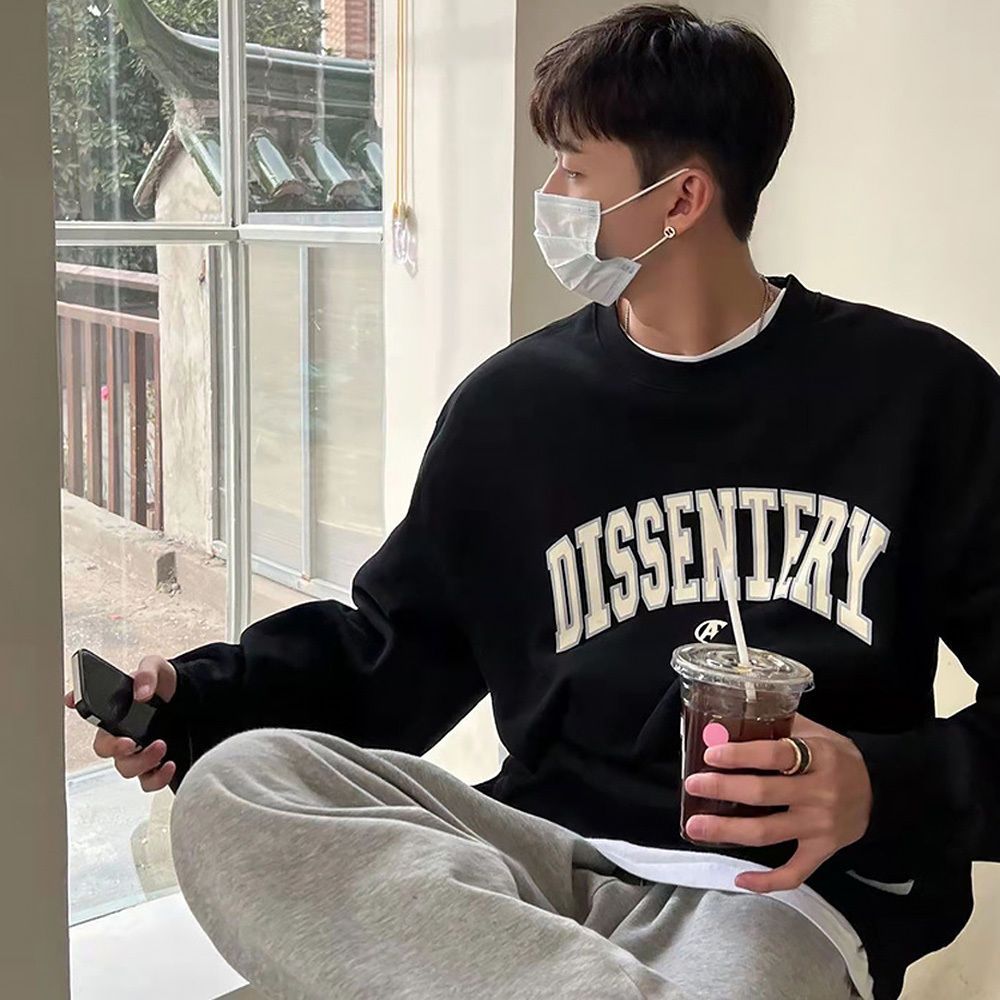 장미 블랙리트리버 스웨트셔츠 롱기장 햄버거 오