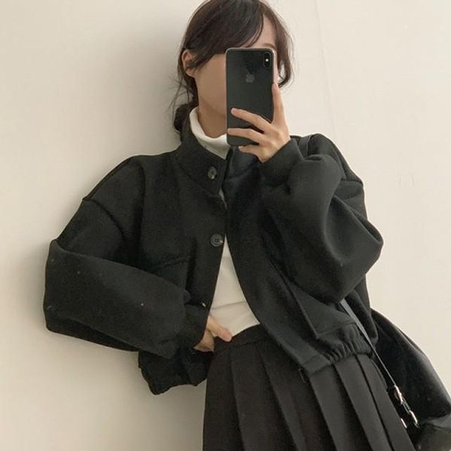 여성 캐주얼 크롭 가오리핏 봄 코트 LK J041 여성코트