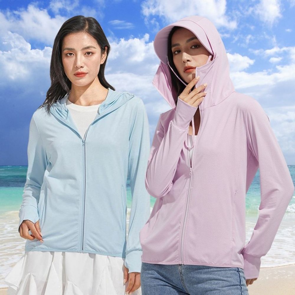 통풍 시원한 핑거홀 레쉬가드 햇빛 얇은 바람막